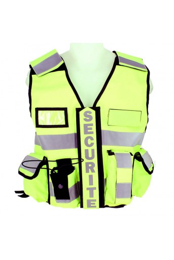 Gilet Tactique Sécurité jaune