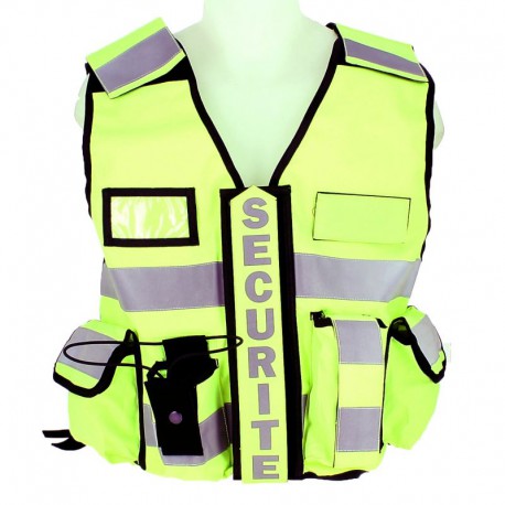 Gilet Tactique Sécurité jaune