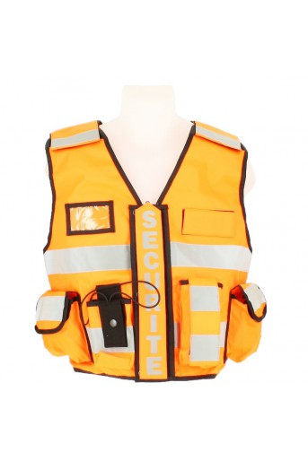 Gilet Tactique Sécurité orange