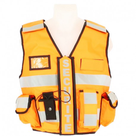 Gilet Tactique Sécurité orange - SHOC