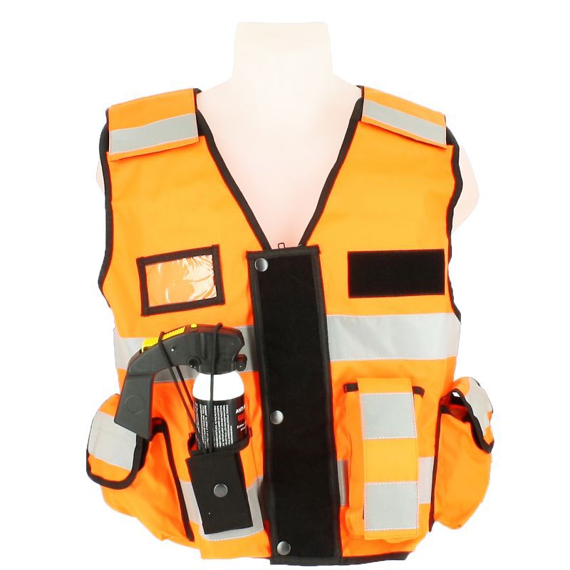 Gilet tactique orange d'intervention