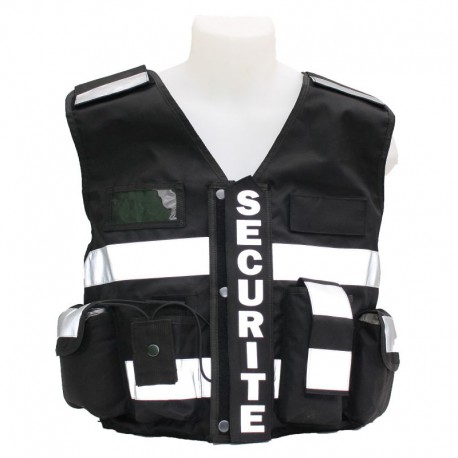 Gilet Tactique Sécurité noir